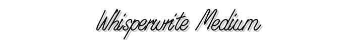 WhisperWrite Medium font